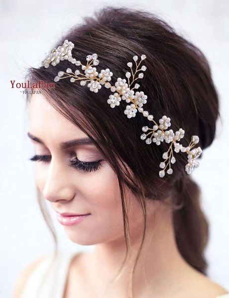 

youlapan hp129 handmade crystal headpieces wedding headband bridal hair piece prom pageant accessories golden bridal headwear, Golden;silver