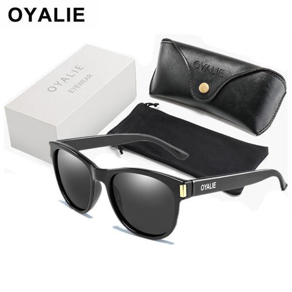 

oyalie brand women retro polarized sunglasses fashion classic round uv protection goggles ciclismo with gift box, White;black