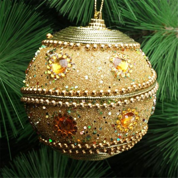 

christmas balls baubles party xmas tree decorations hanging ornament festive party 8cm supplies deco rhinestone glitter balls