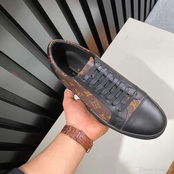 

2020 men's casual sports shoes, high-end leather, fashionable printing and comfortable wild casual shoesaa, Red;white