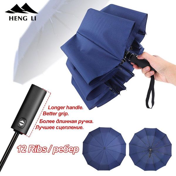 

umbrella men large handle parasol rain business fold 12k strong resistant paraguas portable long wind umbrellas women automatic xtdou