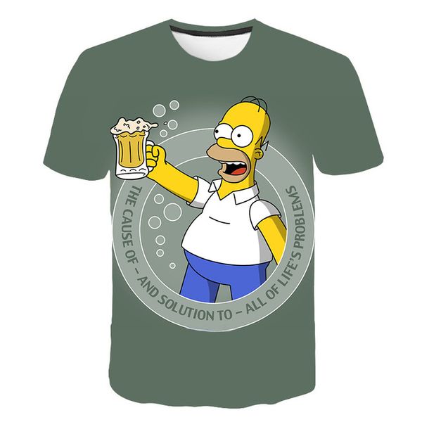 

simpson men 3d print shirts horror aesthetic hippie men clothing