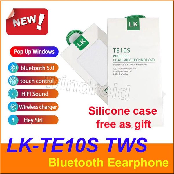 

cgjxslk -te10s tws bluetooth 5 .0 headphones wireless earphone pop up window support wireless charging stereo super bass te10s earbuds case