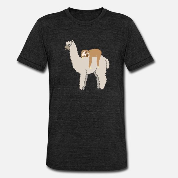 

sloth riding llama adorable lama & sleepy sloth t shirt men personalized short sleeve plus size 3xl pictures sunlight funny casual