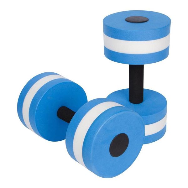 

dumbbells 2pcs aquatic exercise dumbells eva water barbells hand bar for resistance aerobics (blue)