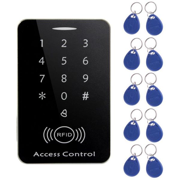 

m203se rfid standalone touch screen access control card reader with digital keypad 10pcs keys card for home apartment factory