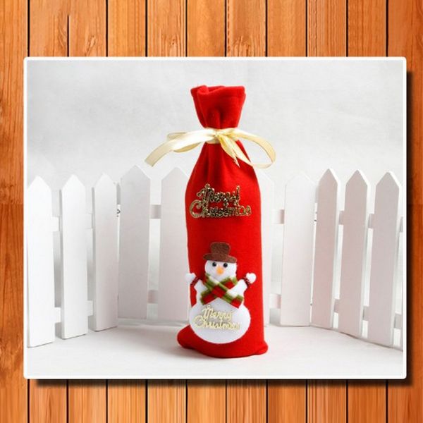 

christmas decorations wine bottle bag santa claus gift candy cover xmas festival party storage decoration for home organizer supplies