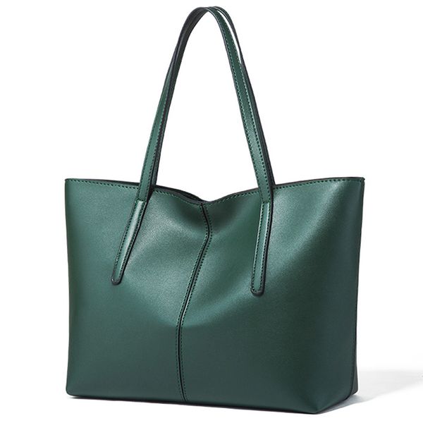 

new ladies handbag pu leather fashion shoulder casual handbag large simple wild daily bag