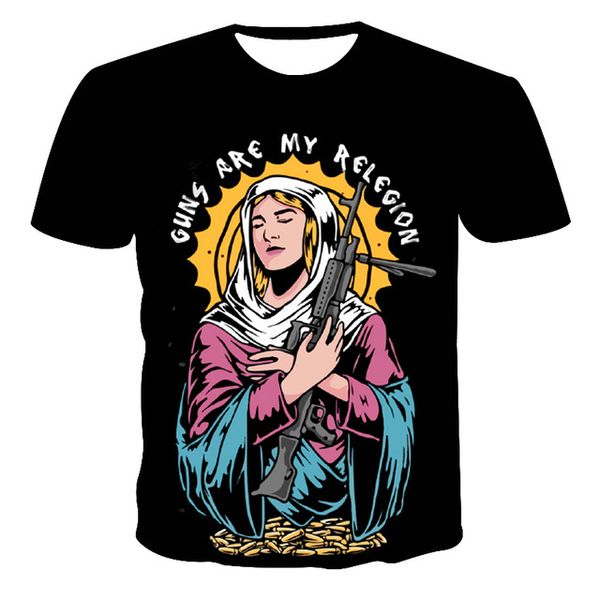 

style new graffiti print the 3d print shirts horror comics kawaii men clothing