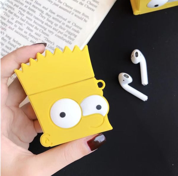 

3d cute america anime city boy soft silicon headset case for airpods 2 1 wireless bluetooth earphone charging cover