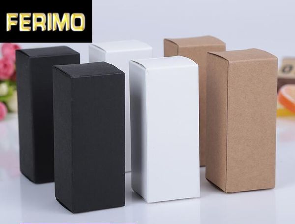 

50pcs/lot blank paper craft gift box handmade soap candle valve tubes lotion sprays bottle cosmetics gift packaging boxes