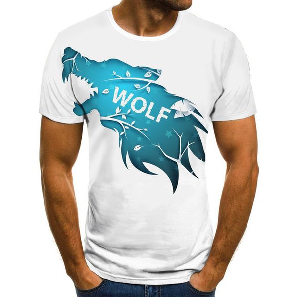 

men t -shirt new wolf print 3d men novelty animal male summer 3d print shirts funny kawaii plus size men clothing