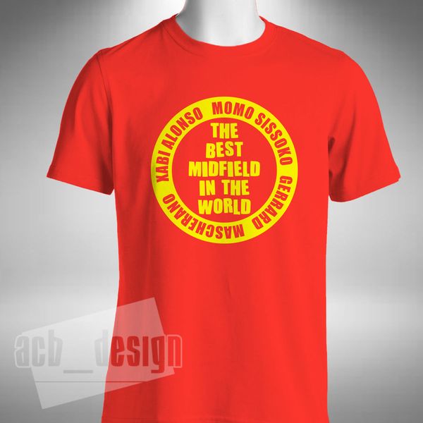 

2019 new fashion tee shirt midfield t-shirt mens gerrard summer t-shirt