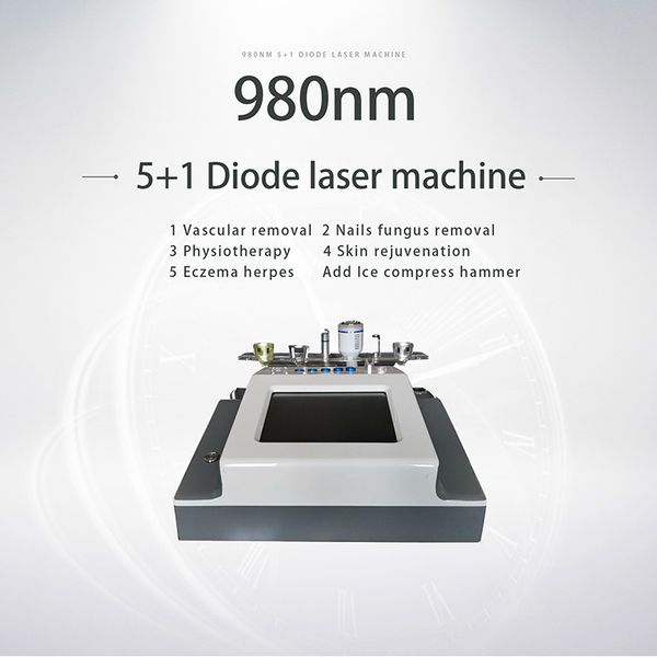 

980nm vascular removal machine physiotherapy laser physical therapy 980 diode laser permanent blood vessels removal, Black