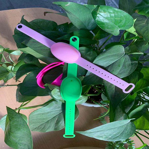 

various colors convenient watch shape portable alcohol subpackage plastic cement disinfect wash liquid soap bracelet