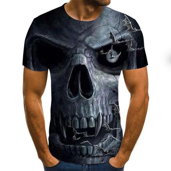 

skull head european and american style 3d print shirts funny hippie hentai men clothing