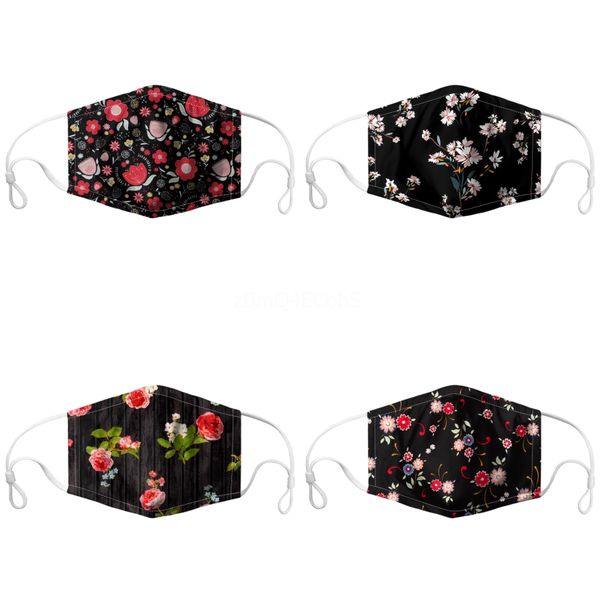 

designer face mask men women fashion face mask digital printing outdoor sports flag masks#445, Black