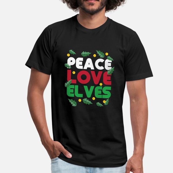 

elf christmas santa claus love gift t shirt men designs tee shirt round collar normal sunlight fashion summer style leisure shirt