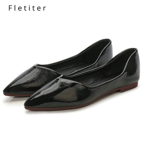 

women's shoes fashion women flats pointed black ballet flat spring summer ballerina flats ladies casual footwear size 33-43