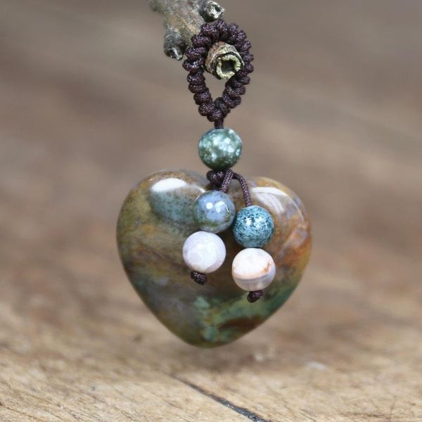 

natural gems stone heart shape keychain onyx key chains pendant women men fashion jewelry accessories, Silver