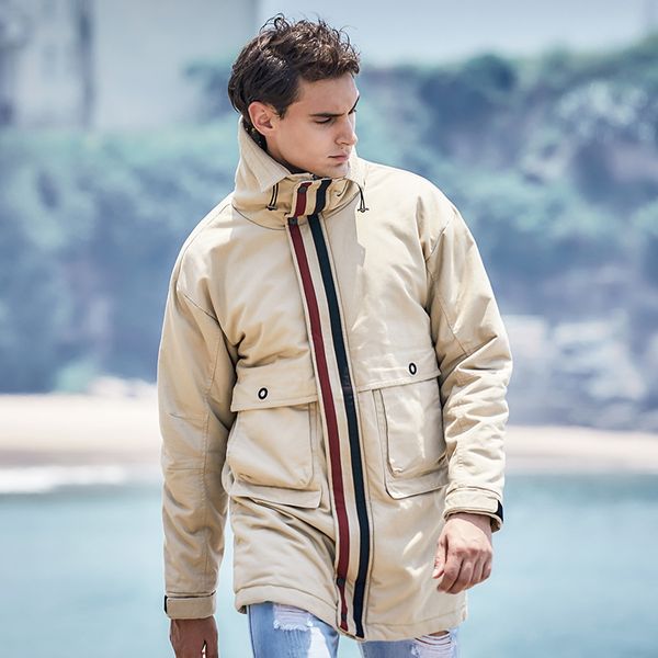 

winter parka men jacket warm thick padded fleece tactical windbreaker male puffer jacket men long casual coats oversize 5xl, Black