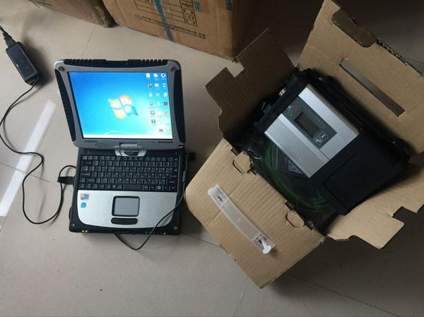 

mb star c5 multiplexer and cables with cf19 laphdd super software full set diagnostic scanner 12v 24v ready to work