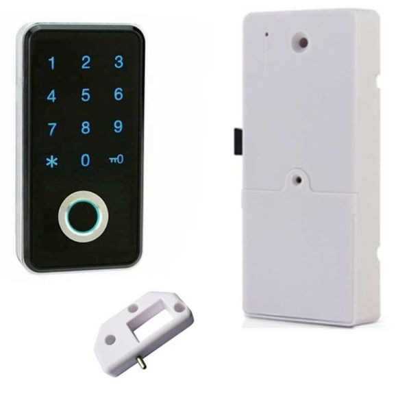 

cgjxssmall smart electronic password keyless mini biometric fingerprint cabinet /door /wardrobe /drawer locker lock for home /office /gym t1