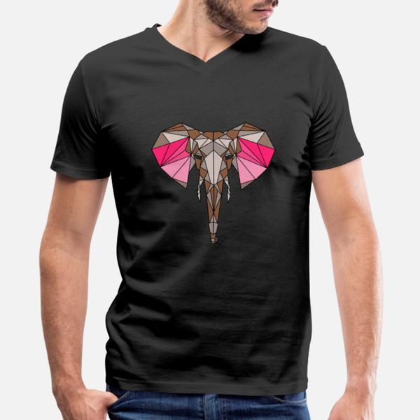 

geometric elephant animal gift t shirt men designs short sleeve round neck fit graphic authentic summer trend shirt