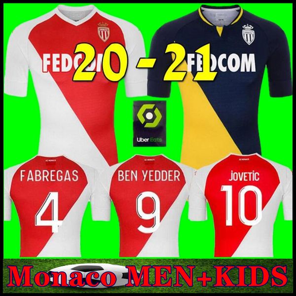 

20 21 monaco soccer jerseys fabregas 2020 2021 golovin falcao football shirt tieleman gelson.m maillot de foot ben yedder men jersey, Black;yellow