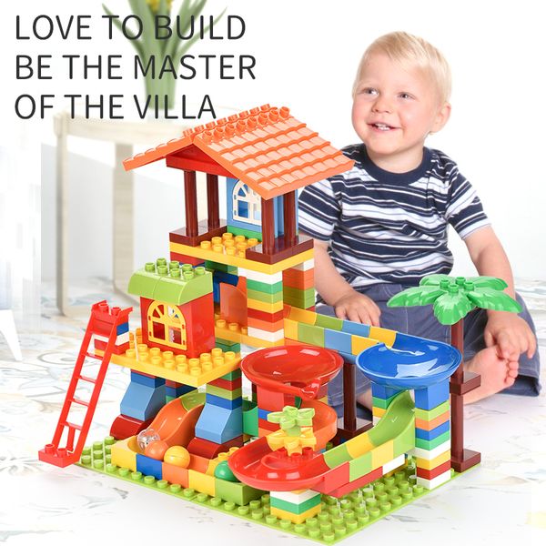 

castle slide balls track building block toy construction toy ab plastic classic creative 178pcs for kids diy custom set