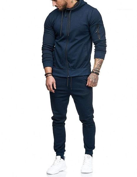 

tracksuits mens solid color suits winter men pantalon sport suits track suit jogging survetement mens designer, Gray