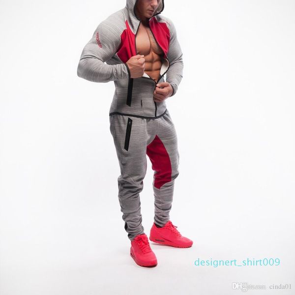 

New Mens Bodybuilding Hoodies Gym Workout Shirts Hooded Sport Suits Tracksuit Men Chandal Hombre Gorilla wear Animal 66d09