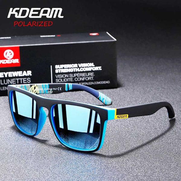 

kdeam original design polarized sunglasses for men and women uv-block night driving glasses pchromic night vision lens m9, White;black