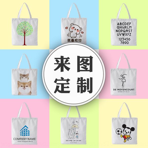 

мультфильм портативного хлопка рука термоперенос холста мешок хлопка творческих брезентовый мешок