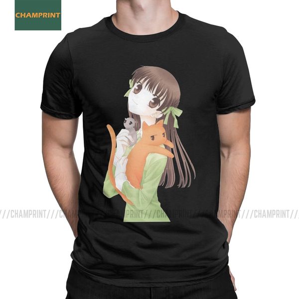 

fruits basket t shirt for men cotton humor t-shirt anime sohma yuki kyo tohru furuba manga cat cute tee shirt short sleeve