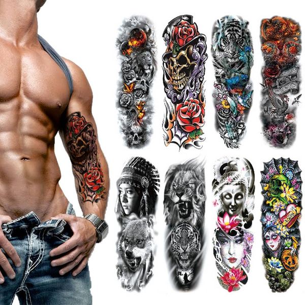

fashion personality tattoo stickers waterproof full arm temporary tattoo stickers body art man or woman tattoo