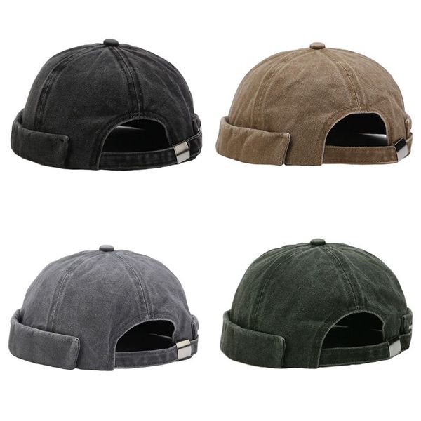

vintage street dance hip hop hat adjustable brimless melon beanie cap for unisex, Blue;gray
