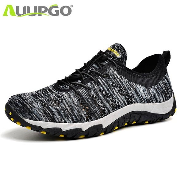 

men breathable hiking shoes outdoor trekking trail sneakers comfortable quick dry climbing shoes mesh sport d0398