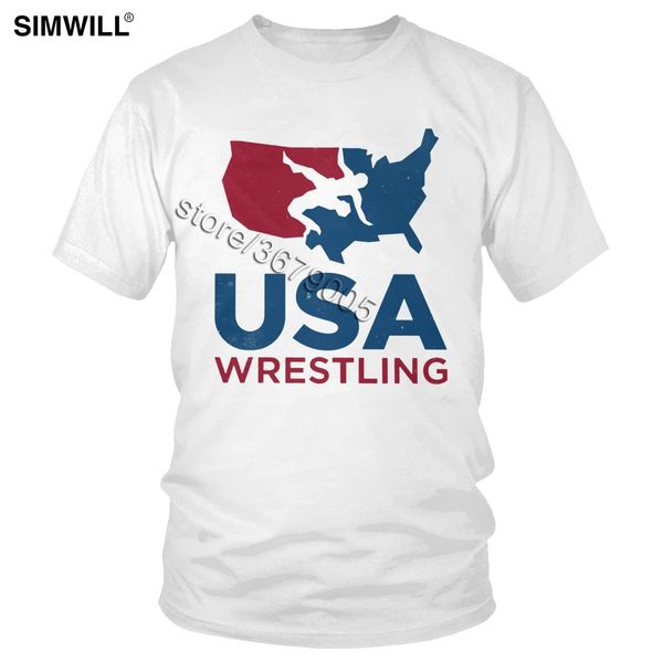 

vintage usa professional wrestling t shirt for men cotton wrestler shirts short sleeves o-neck tee grunge t-shirts oversize