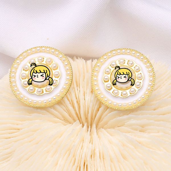 

2020 new fashion earrings temperament simple artificial enamel colored glaze earrings exquisite geometry small pearl earrings wholesale, Golden