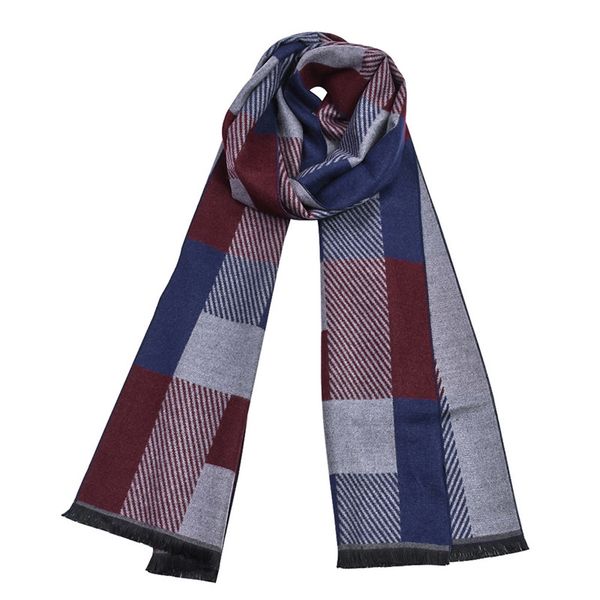 

autumn winter fashion casual scarves men thicken cashmere scarf lattice double sided knitting warm scarves men, Blue;gray