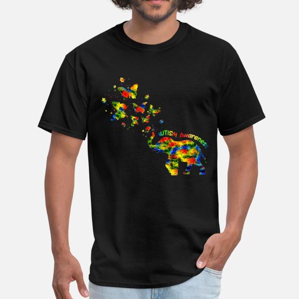 

autism elephant raglan sleeve men woman t shirt men knitted cotton size s-3xl kawaii loose casual summer normal shirt