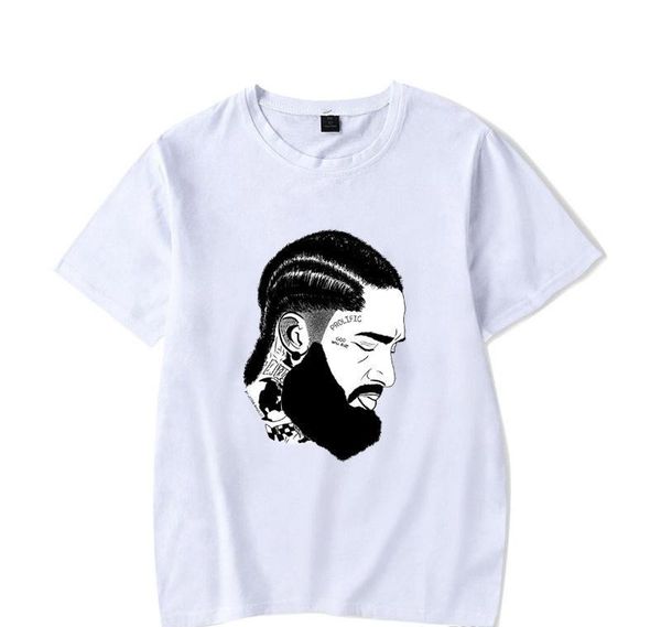 

designers men t shirts fashion nipsey hussle pattern t shirts casual natural color crew neck tees men clothes, White;black