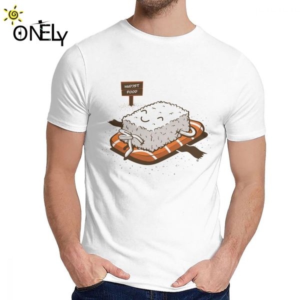 

sunbathe sushi rice tee casual o-neck cartoon for man great plus size homme tee shirt