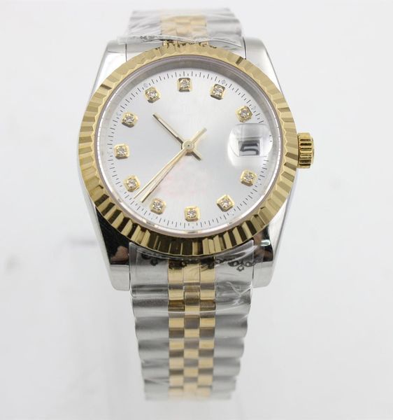 

2019 new Hot sale watches men watch 36mm White face Stainless steel strap watch free shipping