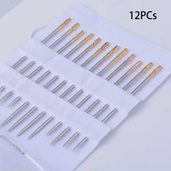 

12pcs thick big eye sewing self-threading needles diy embroidery hand sewing