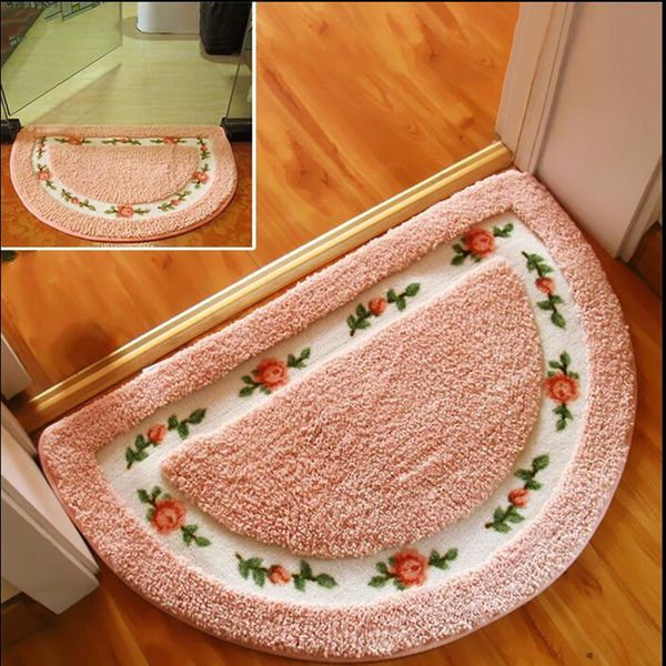 

lovely bedroom carpet semi-circular mats toilet bathroom waterproof doormat household non-slip mat