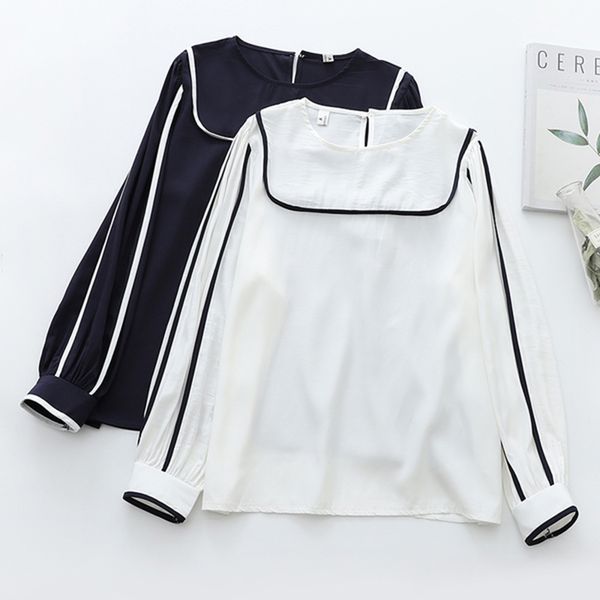

women's blouses & shirts korean style elegant blouse women long sleeve autumn casual vintage streetwear plus size white camisas mujer