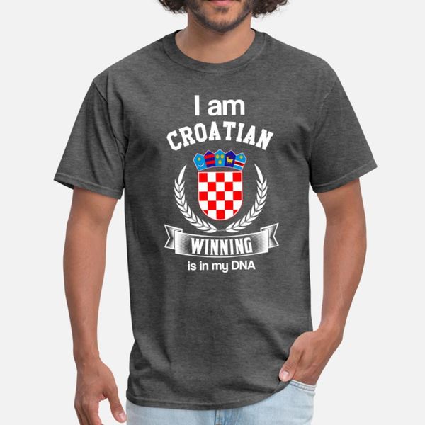 

i am croatian winning is in my dna t shirt men create tee shirt crew neck basic solid crazy funny spring family shirt