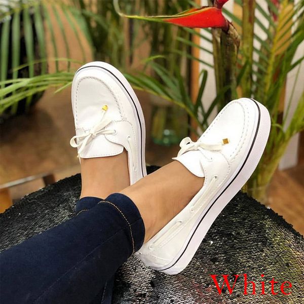 

autumn shoes women shallow platform flat shoes ladies slip on sewing lace up casual soft comfort female loafers plus size, Black